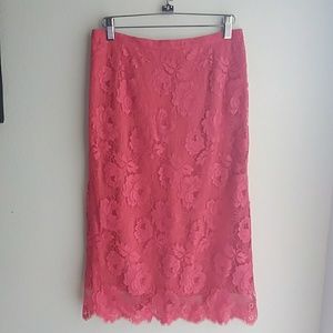J.Crew Pink Lace Skirt